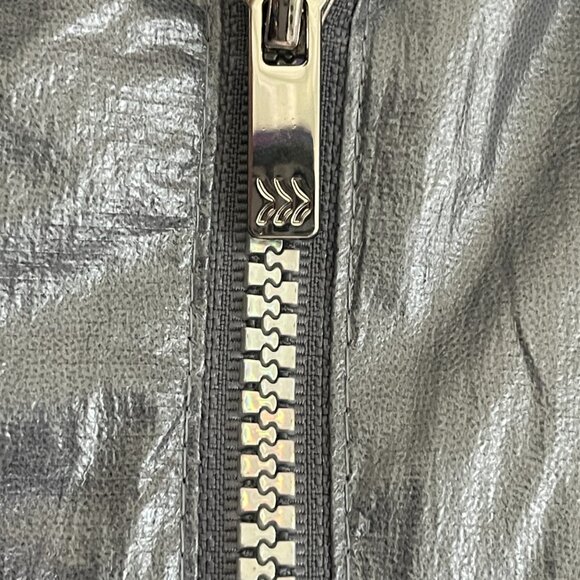 All In Motion Girls L (10/12) Silver Windbreaker Jacket with Hood - Picture 3 of 5